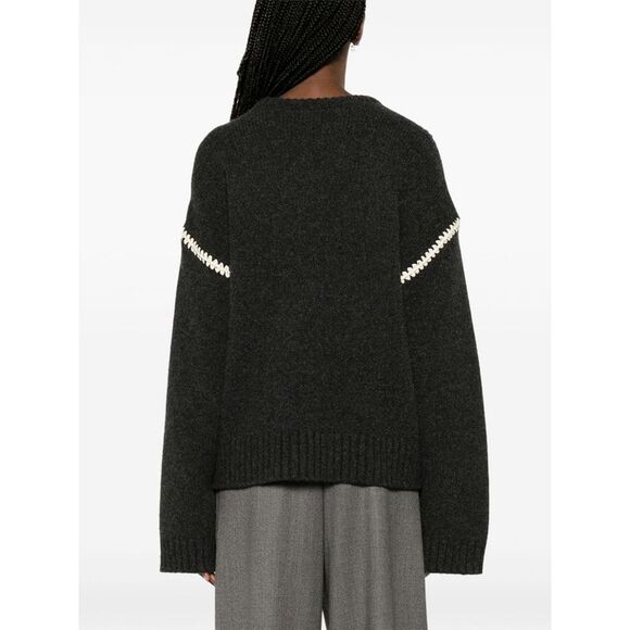 Toteme Women Embroidered Wool Jumper - Picture 5 of 5